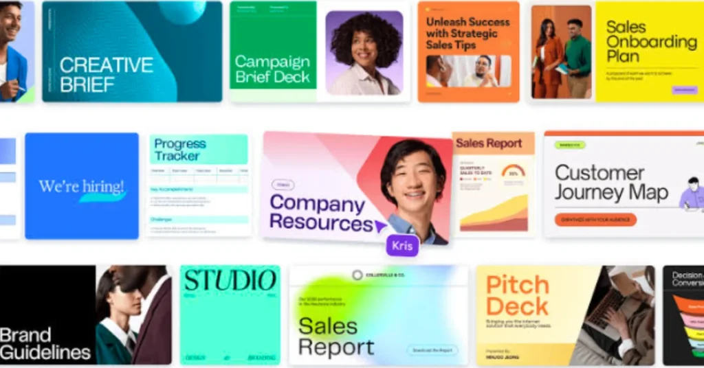 Canva video editor templates for business presentations and reports.