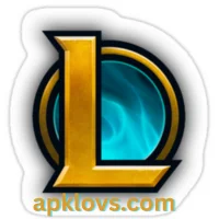 Golden "L" logo with a glowing blue circular background, representing the League of Legends game.